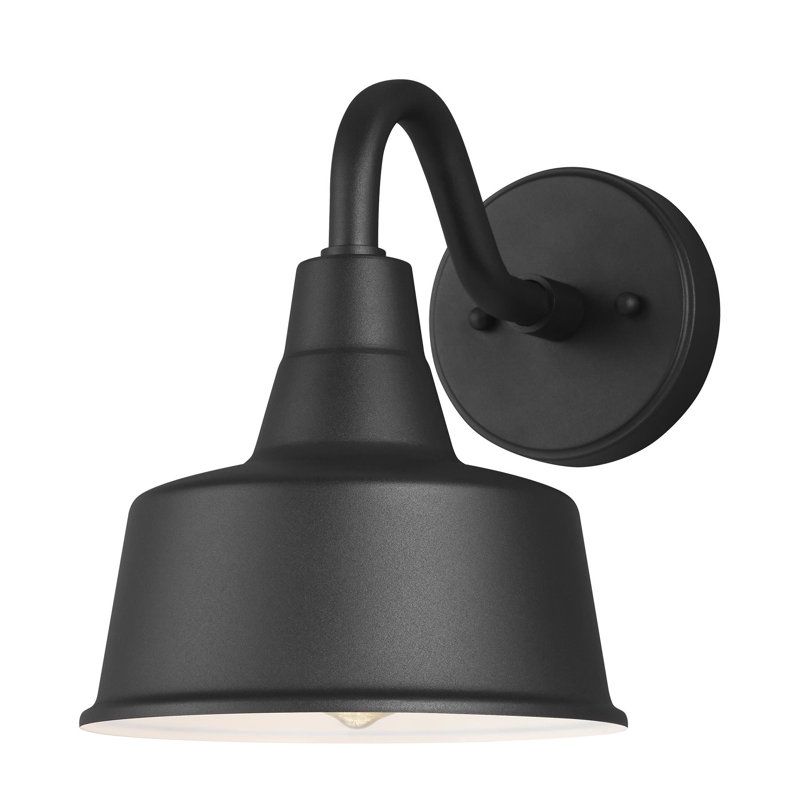 Luminaire de grange d'extérieur Blakeston, Noir, H 10 pi x l 8 po x P 8 po, Oui
