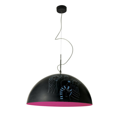 1 - Light Black Dome Pendant