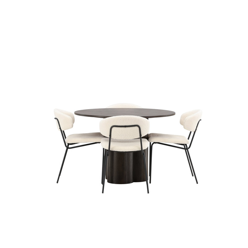 Kiowa 4 - Person Dining Set, Brown