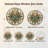 Succulent Sunburst Stained Glass Window Panel，12"H-1522214952