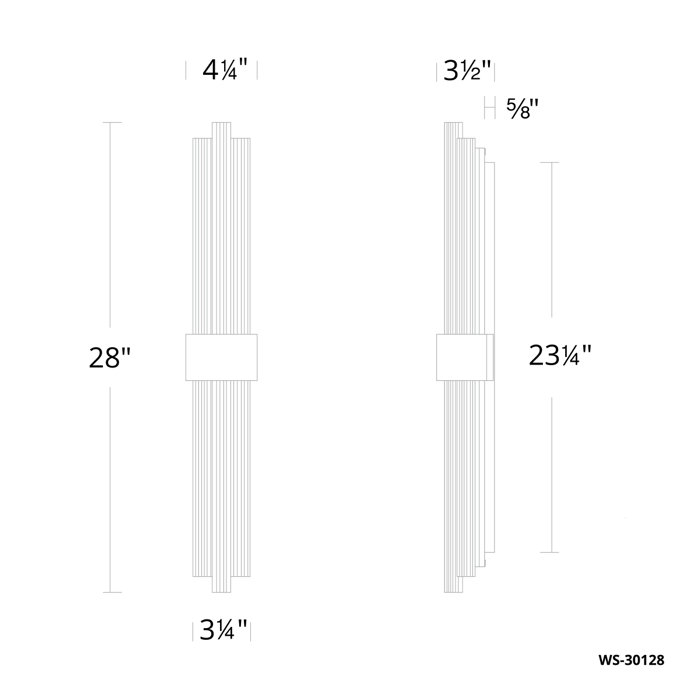 Brushed Nickel Cylinder LED Vanity Light with Clear Glass
