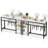 Modern 3-Piece Bar Table Set with PU Cushion Stools & 3-Tier Storage-1651480216