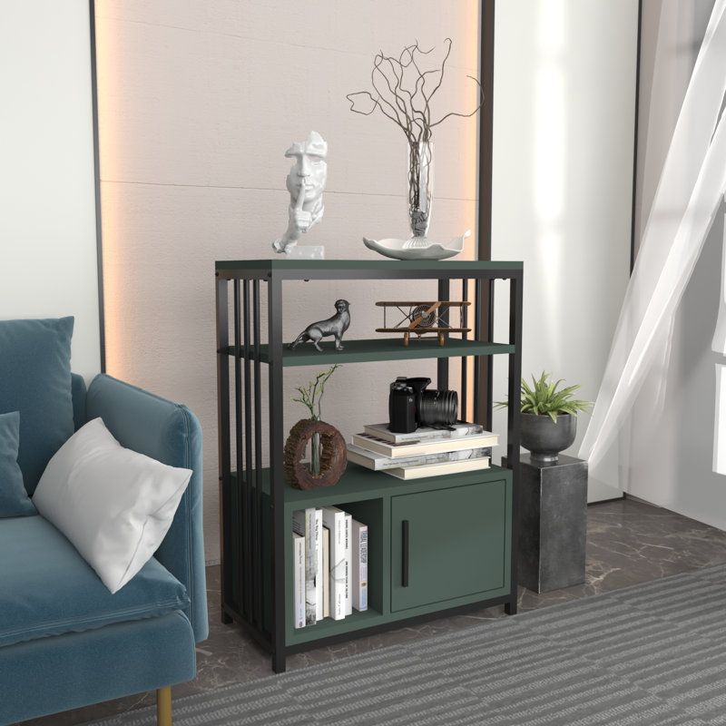 Yancey Bookcase, Green/Black