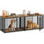 Foldable Easy Assembly Dog Crate Furniture 78.7'' Dog Kennel Indoor with Removable Divider-222917447