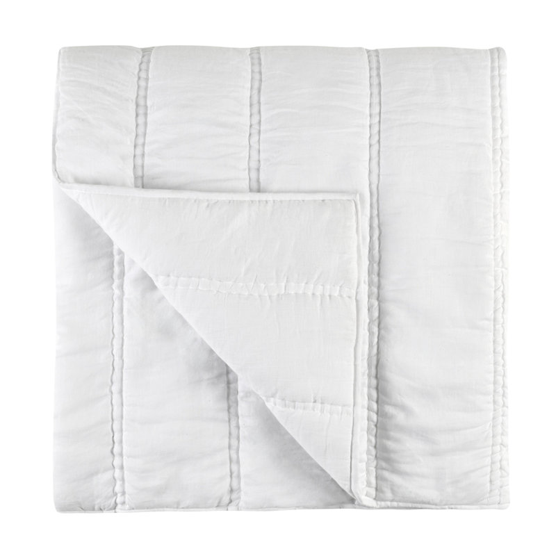 Rowen Sustainable Fabric Quilt, Cloud White, King Quilt