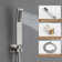 Dual Shower Head Thermostatic Rainfall Shower System with Rough in-Valve and Shower Body Spray