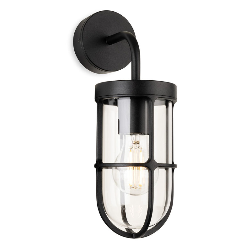 20cm H Outdoor Barn Light, Black