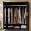Armoire-penderie de 70,9 pouces de hauteur, armoire à 2 portes avec miroir intégré, armoire à 3 tiroirs (ensemble de 2)-1184509486