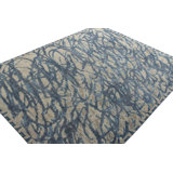 Distressed Homage Hand Knotted Wool Geometric Area Rug