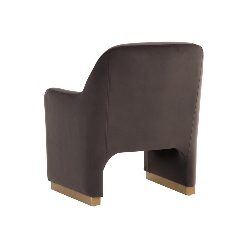 Lounge Chair, Gray Polyester