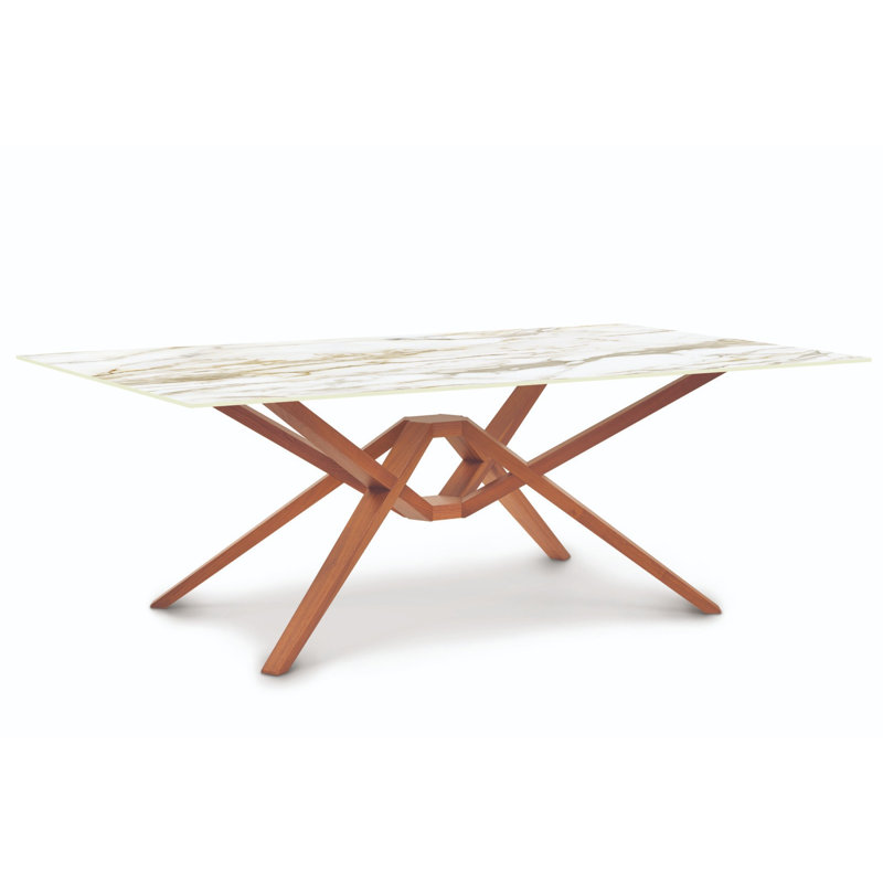 Exeter Rectangular Dining Table, 30"H x 84"L x 48"W, White, Autumn Cherry