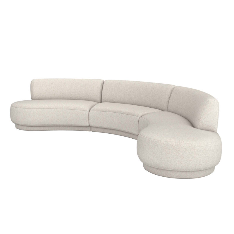 Canapé modulaire Nuage, Chenille flottante, Accoudoir à droite (vu de face)