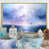Toile avec cadre flottant or