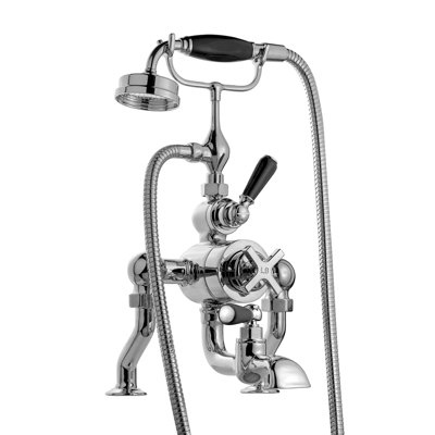 Mackintosh Double Handle Deck Mounted Thermostatic Bath/Shower Mixer with Tub Faucet and Handshower