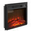 Foyer électrique encastrable 18 "1400W 120V avec télécommande, flamme réaliste, chauffage de 400 pieds carrés, 3 intensités de flamme, économie d'énergie, verre trempé noir 1400W, contrôlé, verre, chauffage domestique