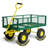 CAPHAUS Metal Garden Cart, w/ 180° Adjustable Yellow Handle, w/ Mat and Strap, 880 lbs Capacity-95773223