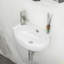 16.5X11 Inch Ceramic Rectangle Wall Mount Bathroom Sink With Single Faucet Hole