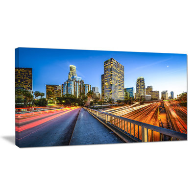 " Downtown LA With Traffic Trail "