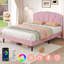 Upholstered Bed With Adjustable Headboard Velvet-1483218535-1480102827