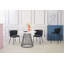 2 Dubhgan Fabric Upholstered Dining Chair with Black Powder Coated Metal Legs