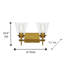 Éclairage pour meuble-lavabo 2 lumières Keerthi