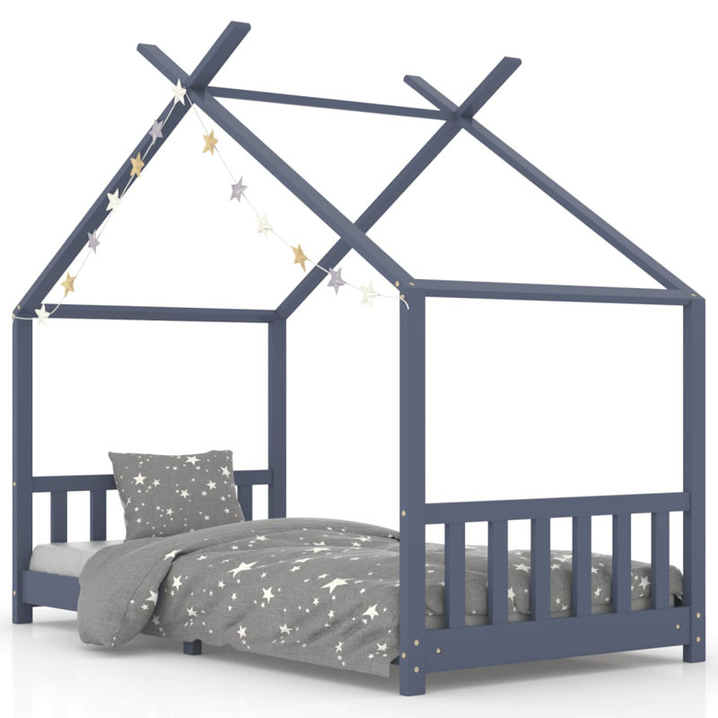 Gearoid Standard House Beds, European Single (90 x 200cm), Grey