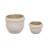 Dakota Fields Eco-Friendly Ecomix Material Planters - Set Of 2 Paper Mache Bubble Rim, White, 13/20-Inch