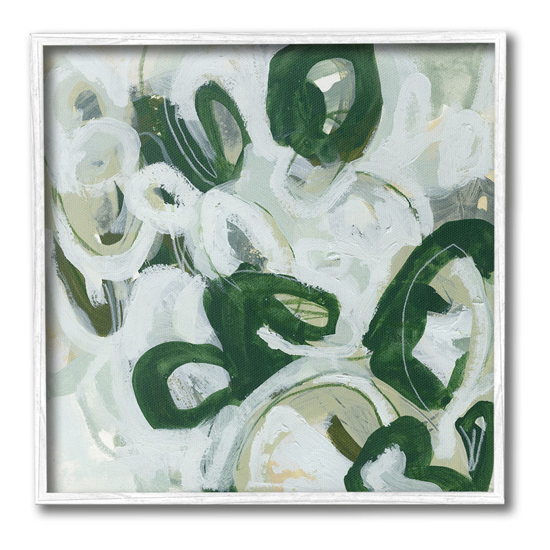 «Green Hued Shapes» par June Erica Vess sur toile, H 24 po x l 24 po