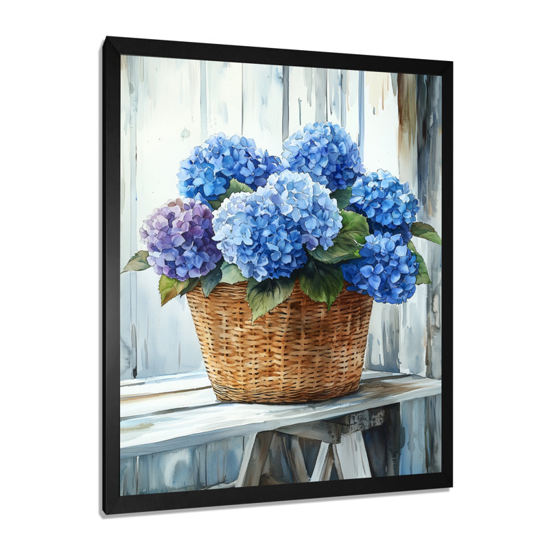 Ebling - Floral Wall Decor, Noir, noir, noir, noir, H 20 po x l 12 po, Picture Framed
