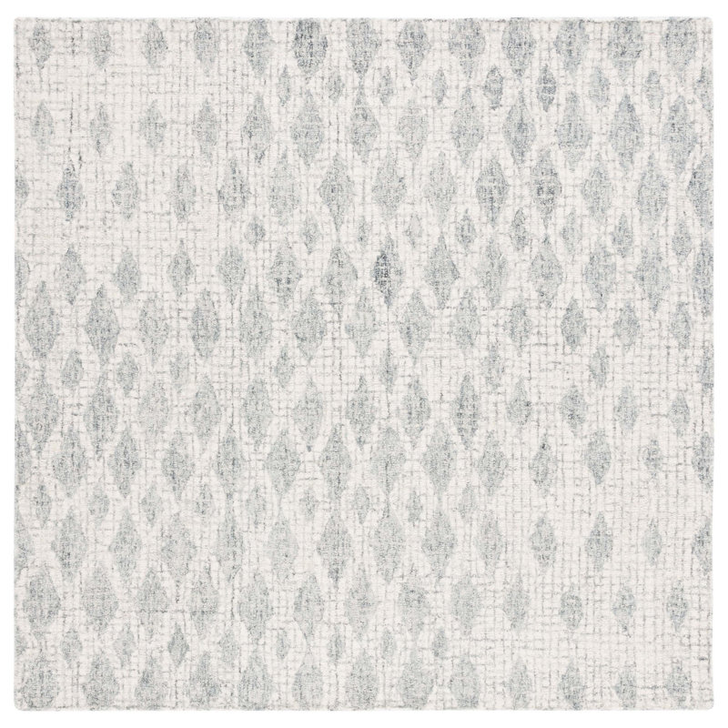 Sohanny Abstract Hand Tufted Wool, Cotton Geometric Rug, Rectangle 3' x 5'