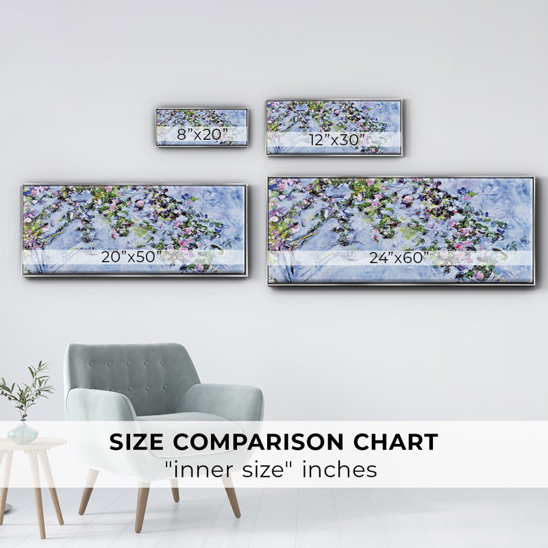 The Rose Bush, 1925- Framed Canvas, 24" H x 60" W