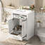 Meuble-lavabo blanc de 24 po avec lavabo en céramique, armoire à 2 portes, 1 tiroir basculant, convenant aux petits espaces spacieux et élégants, avec caractéristiques
