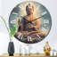 Statue de Bouddha horloge murale en métal-93382961