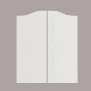 42'' Solid + Manufactured Wood Paneled with Installation Hardware Kit without Installation Hardware Kit Café / Saloon Door