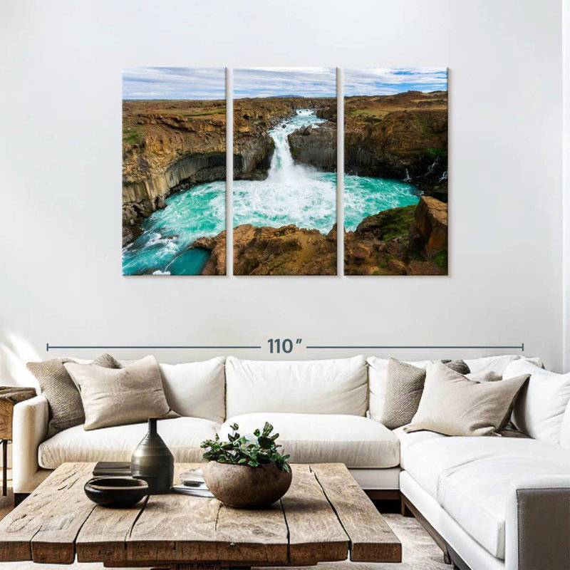 Incroyable cascade d'Aldeyjarfoss, H 48 po x l 74 po