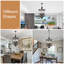 Farmhouse Chandelier 4-Light Rustic Ceiling Light Wood Chandelier With Black Metal Cage Adjustable Height Rustic Pendant Lights For Kitchen Island Dining Room Entryway