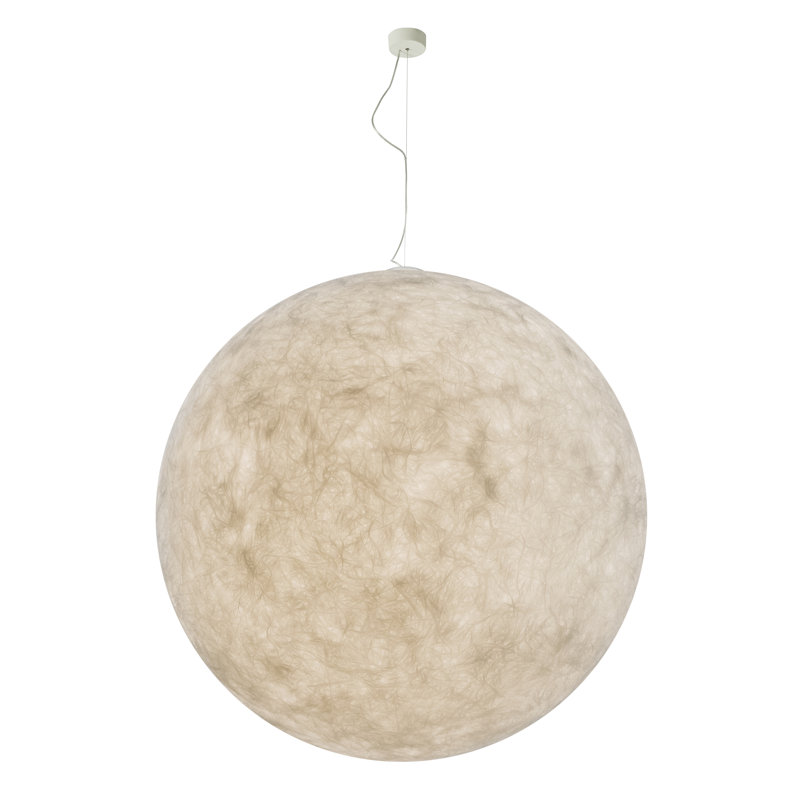 Luna 1 - Light White Sphere Pendant, 254.5cm H x 120cm W x 120cm D