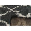 Tapis unique en laine noué à la main gris foncé de 6 pi x 9 pi Theodora