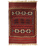 Vintage Hand knotted Flat Weave Bakhtiari rug 5'5'' X 7'11''
