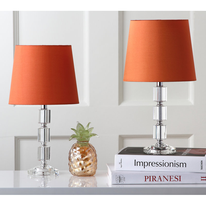 Damore Crystal Table Lamp, Orange