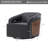 Genuine Leather Swivel Barrel Chair(Set Of 2)-223032019