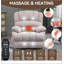 Fauteuil inclinable électrique en chenille de 23 po de large et à dossier haut avec massage par vibration 8 points et chauffage lombaire-355434523