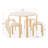 Nordic Toddler and Kids 5 Piece Round Table and Stool Set-790626238