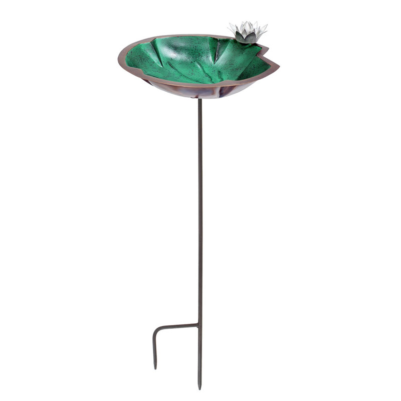 Bain d'oiseaux avec piquet Lilypad