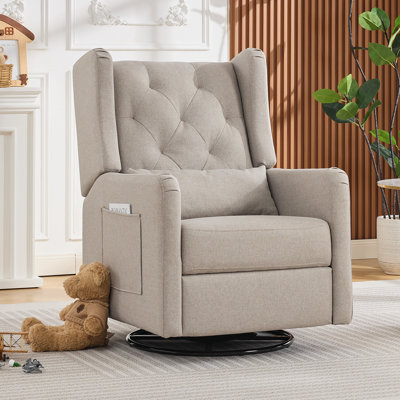 Fauteuil inclinable manuel rembourré et fauteuil pivotant avec coussin