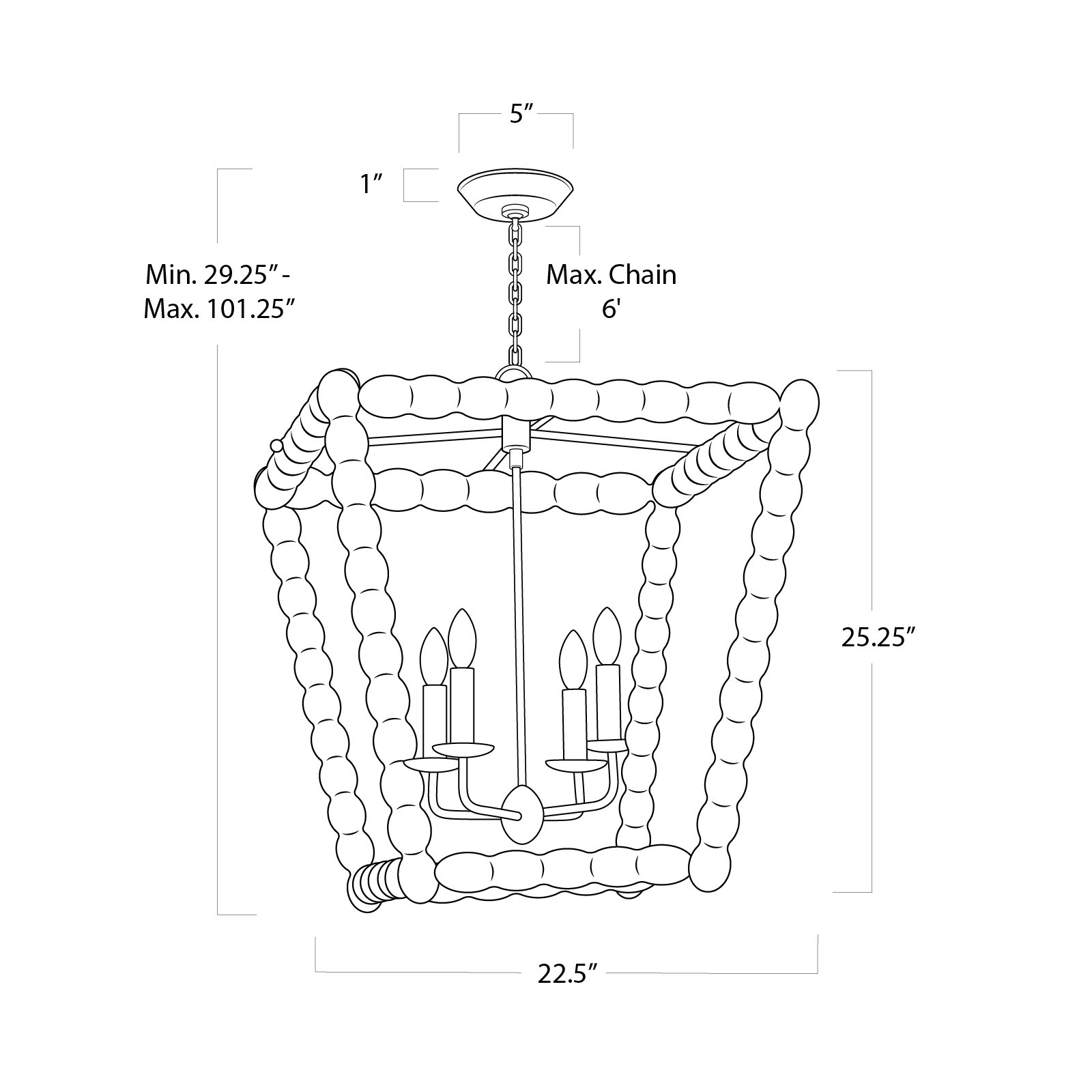 Perennial Lantern, White