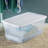 Sterilite Storage Box, Stackable Bin with Lid, Plastic Container to Organize Shoes and Crafts on Closet Shelves