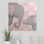 «Elephant Mommy and Baby on Pink», impression-26547957-49378437