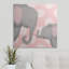 «Elephant Mommy and Baby on Pink», impression-49378437-26547957