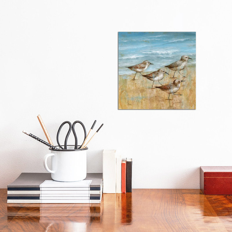 Sandpipers I by Nan - Wrapped Canvas Print, 30.48 cm H x 30.48 cm W